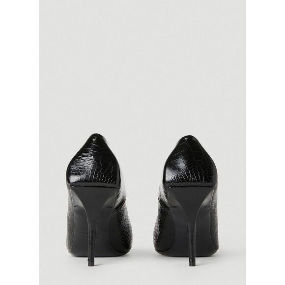 Balenciaga Logo Plaque Heeled Pumps in Black Size EU38/US8 $950 - Picture 3 of 14